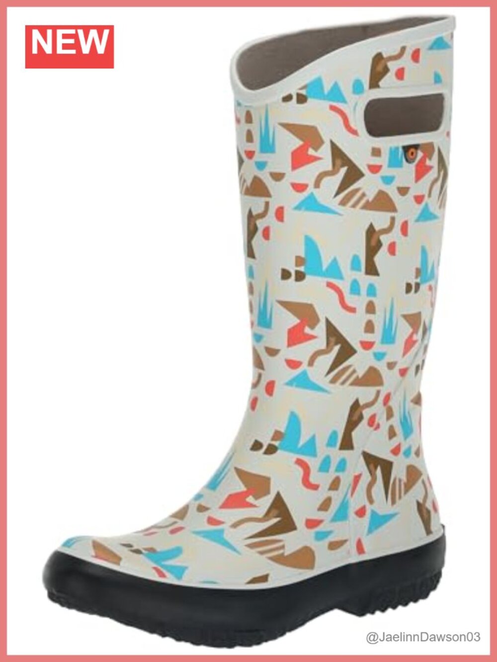 Women's Bogs Waterproof Rubber Rain Boots Mid-Calf Pull-On